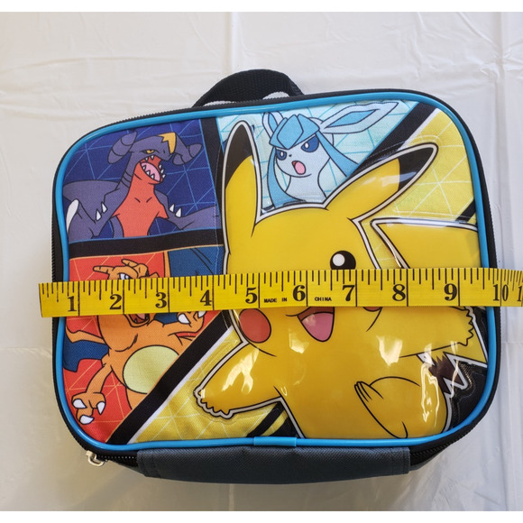 Pokémon Lunch Box Bag Soft 2016 Zippered Pikachu Blastoise Charizard Venusaur - Picture 5 of 6